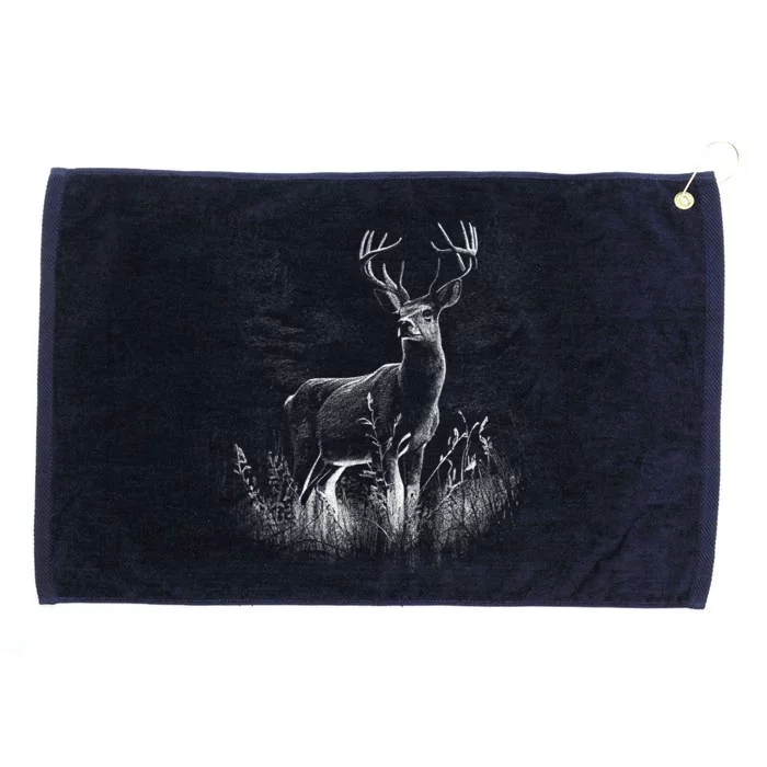 Deer In Nature Realistic Grommeted Golf Towel