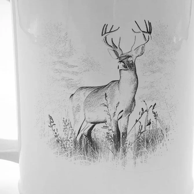 Deer In Nature Realistic Front & Back Beer Stein