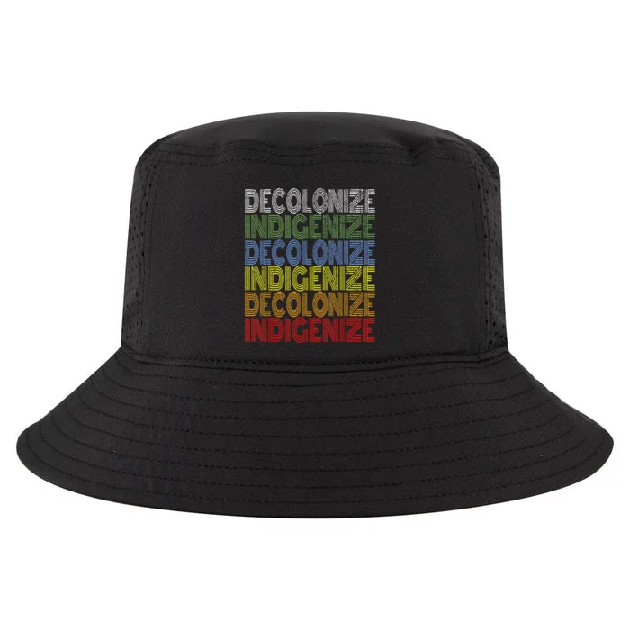 DECOLONIZE INDIGENIZE Native American Education Gift Cool Comfort Performance Bucket Hat