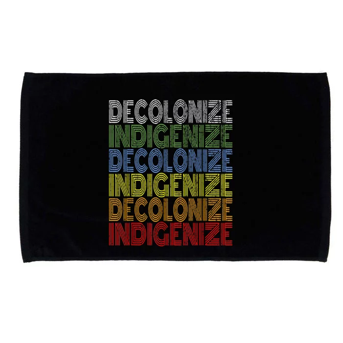 DECOLONIZE INDIGENIZE Native American Education Gift Microfiber Hand Towel