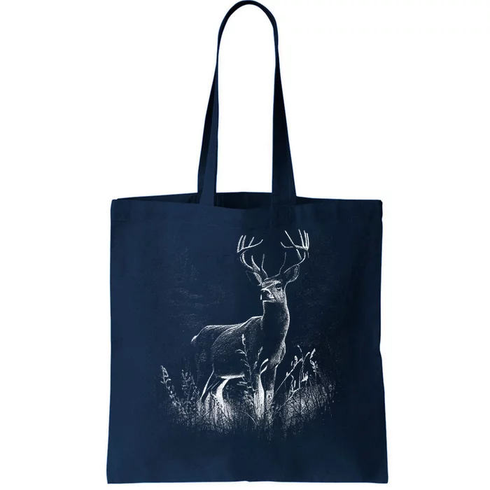 Deer In Nature Realistic Tote Bag