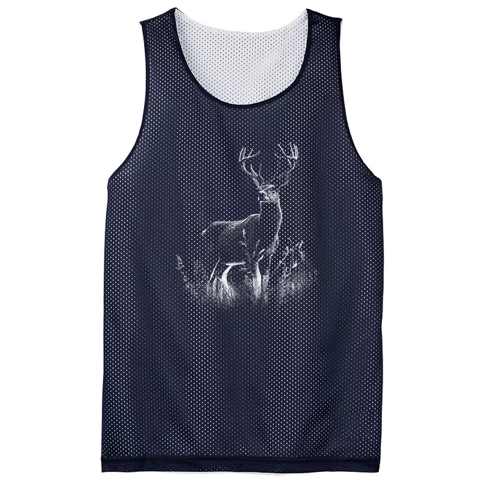 Deer In Nature Realistic Mesh Reversible Basketball Jersey Tank