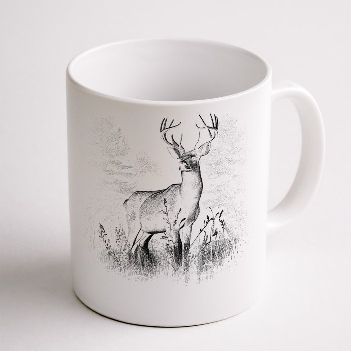 Deer In Nature Realistic Front & Back Coffee Mug