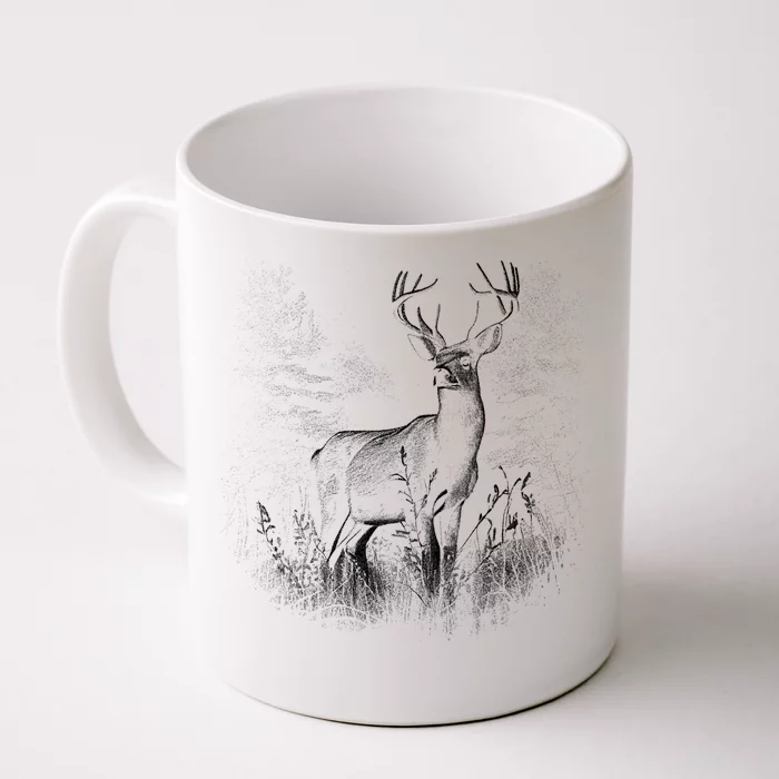 Deer In Nature Realistic Front & Back Coffee Mug