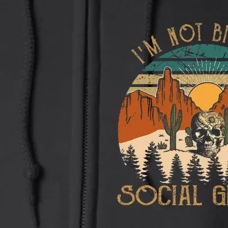 Design IM Not Big On Social Graces Love Country Music Full Zip Hoodie