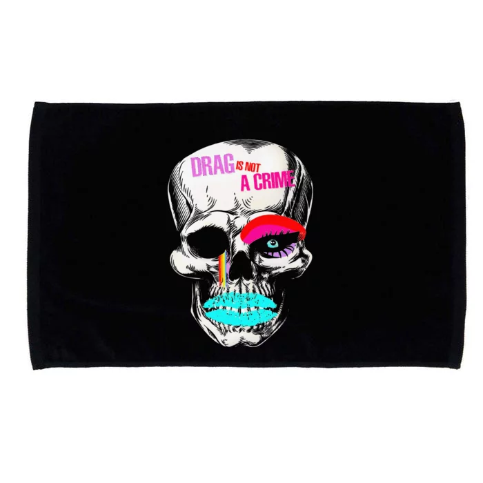 Drag Is Not A Crime Skull Microfiber Hand Towel