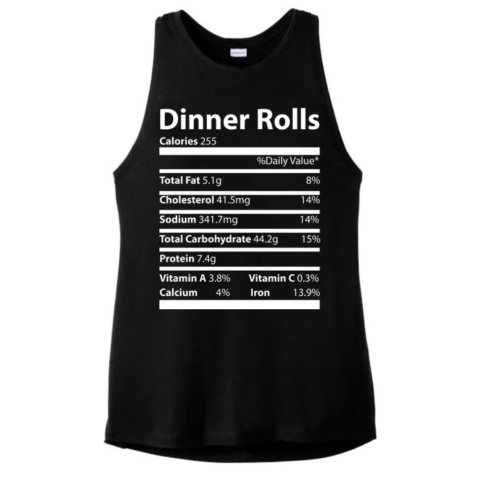 Dinner Rolls Nutritional Facts Funny Thanksgiving Ladies Tri-Blend Wicking Tank