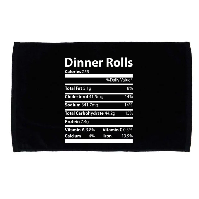 Dinner Rolls Nutritional Facts Funny Thanksgiving Microfiber Hand Towel