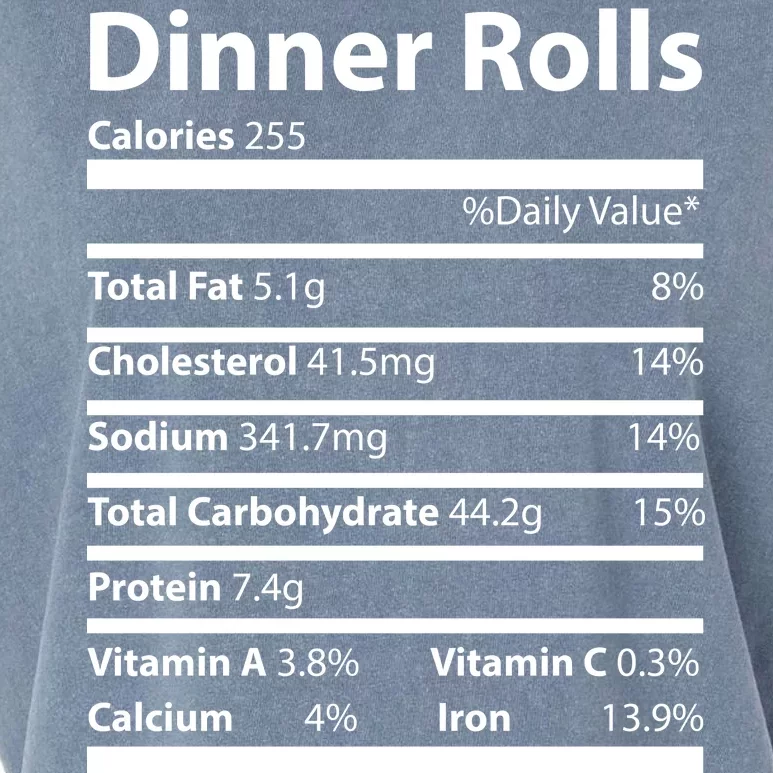 Dinner Rolls Nutritional Facts Funny Thanksgiving Garment-Dyed Women's Muscle Tee