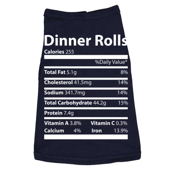 Dinner Rolls Nutritional Facts Funny Thanksgiving Doggie Tank