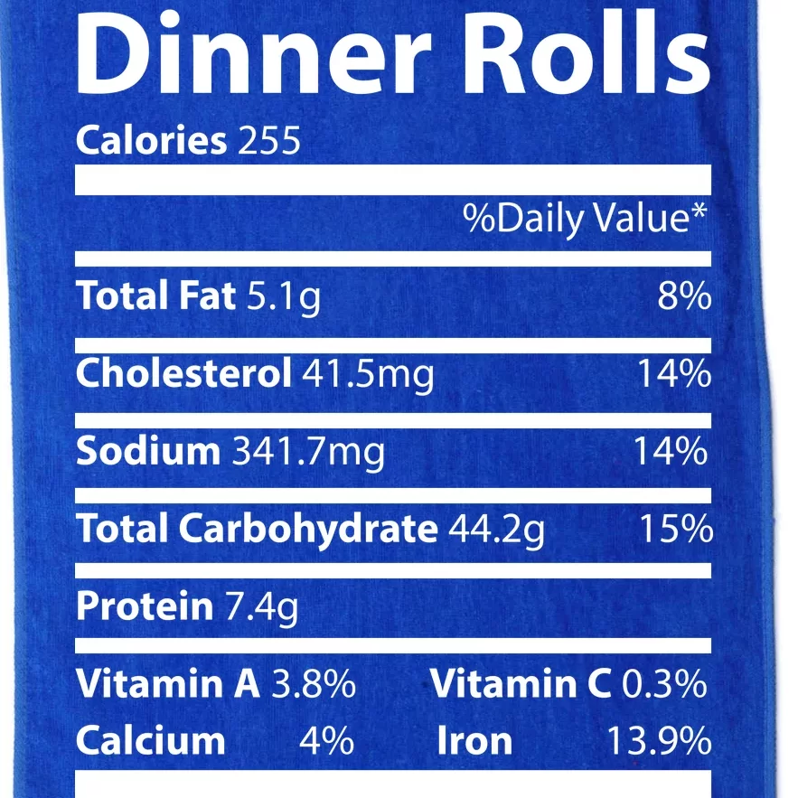 Dinner Rolls Nutritional Facts Funny Thanksgiving Platinum Collection Golf Towel