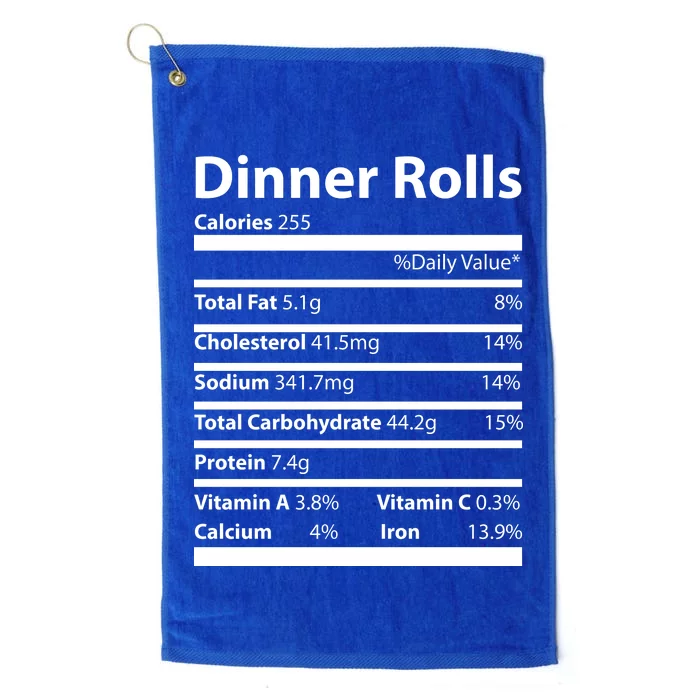 Dinner Rolls Nutritional Facts Funny Thanksgiving Platinum Collection Golf Towel