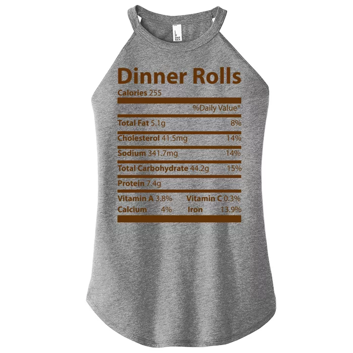 Dinner Rolls Nutritional Facts Funny Thanksgiving Women’s Perfect Tri Rocker Tank