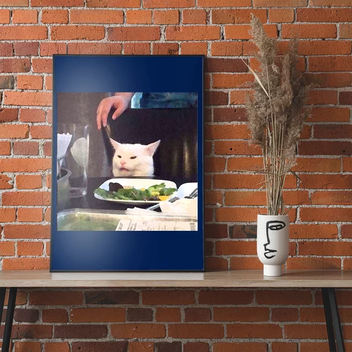 Dinner Table Cat Meme Funny Internet Yelling Poster