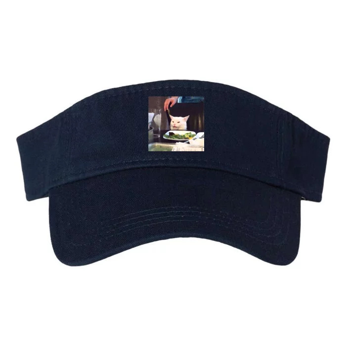 Dinner Table Cat Meme Funny Internet Yelling Valucap Bio-Washed Visor