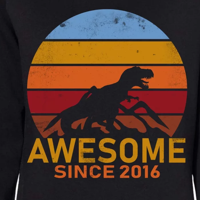 Dinosaur 6th Birthday Gift Awesome Since 2016 Womens California Wash Sweatshirt