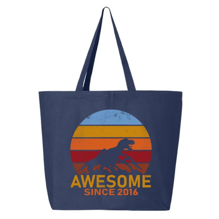 Dinosaur 6th Birthday Gift Awesome Since 2016 25L Jumbo Tote