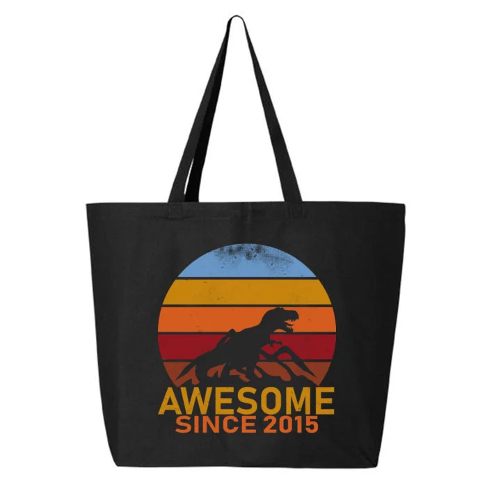 Dinosaur 7th Birthday Gift Awesome Since 2015 25L Jumbo Tote