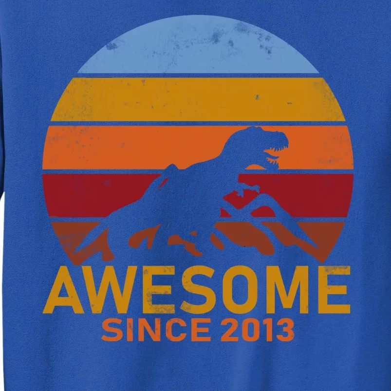 Dinosaur 9th Birthday Gift Awesome Since 2013 Sweatshirt