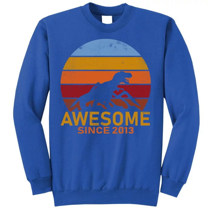 Dinosaur 9th Birthday Gift Awesome Since 2013 Sweatshirt