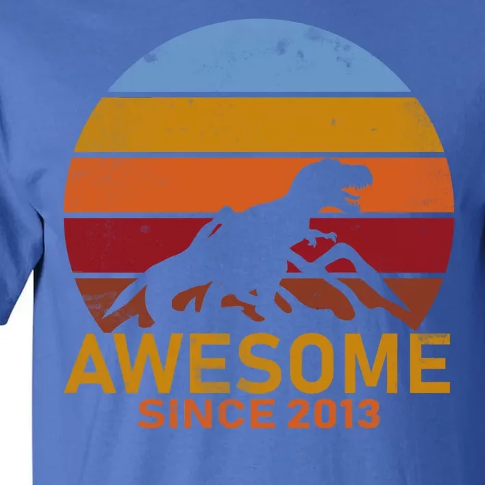 Dinosaur 9th Birthday Gift Awesome Since 2013 Tall T-Shirt