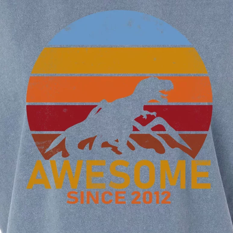 Dinosaur 7th Birthday Gift Awesome Since 2012 Garment-Dyed Women's Muscle Tee