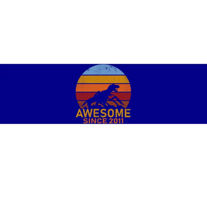 Dinosaur 11th Birthday Gift Awesome Since 2011 Bumper Sticker