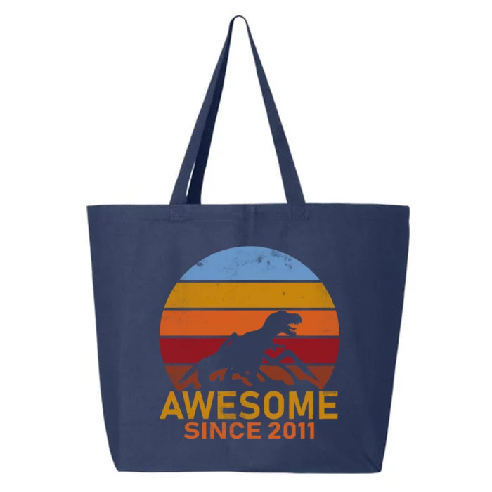 Dinosaur 11th Birthday Gift Awesome Since 2011 25L Jumbo Tote