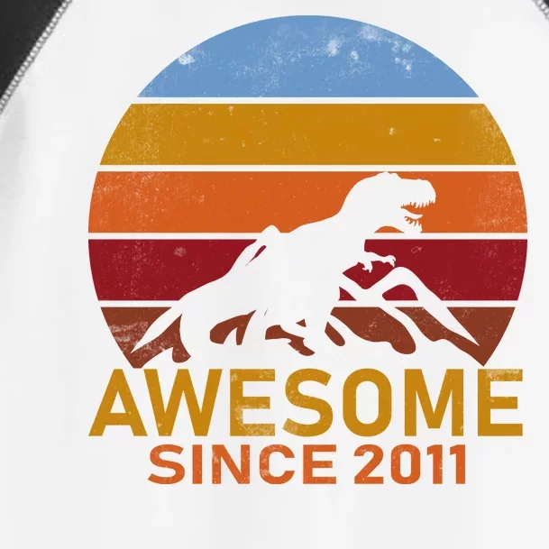 Dinosaur 11th Birthday Gift Awesome Since 2011 Toddler Fine Jersey T-Shirt