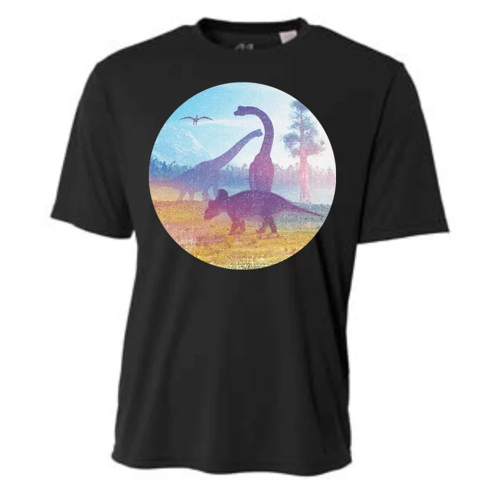 Dinosaur Landscape Cooling Performance Crew T-Shirt