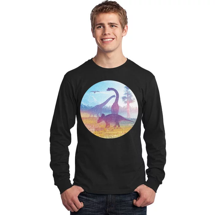 Dinosaur Landscape Tall Long Sleeve T-Shirt