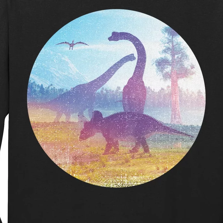 Dinosaur Landscape Tall Long Sleeve T-Shirt