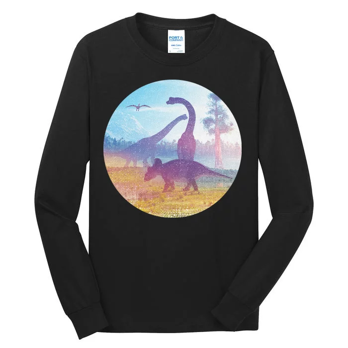 Dinosaur Landscape Tall Long Sleeve T-Shirt