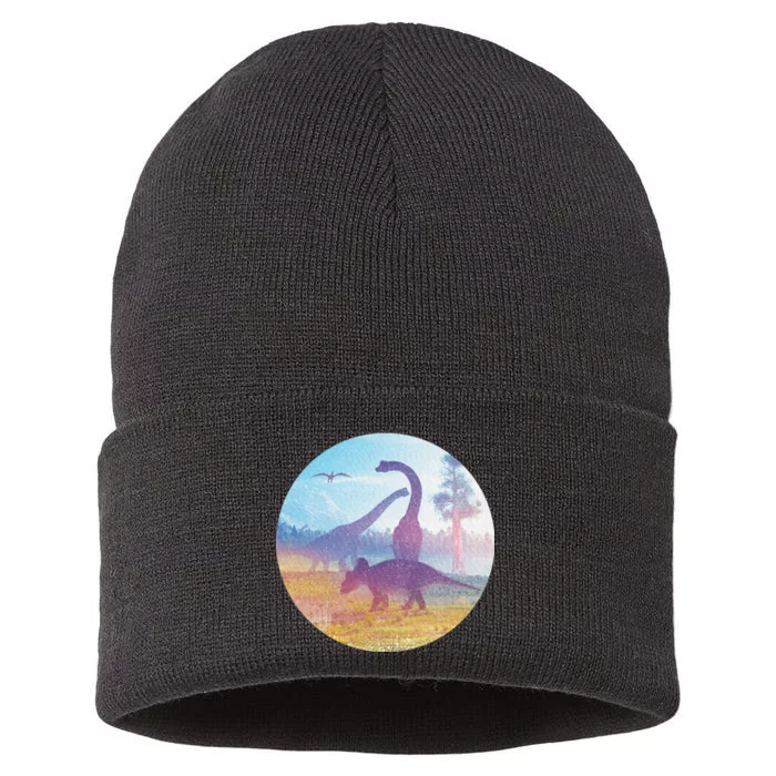 Dinosaur Landscape Sustainable Knit Beanie