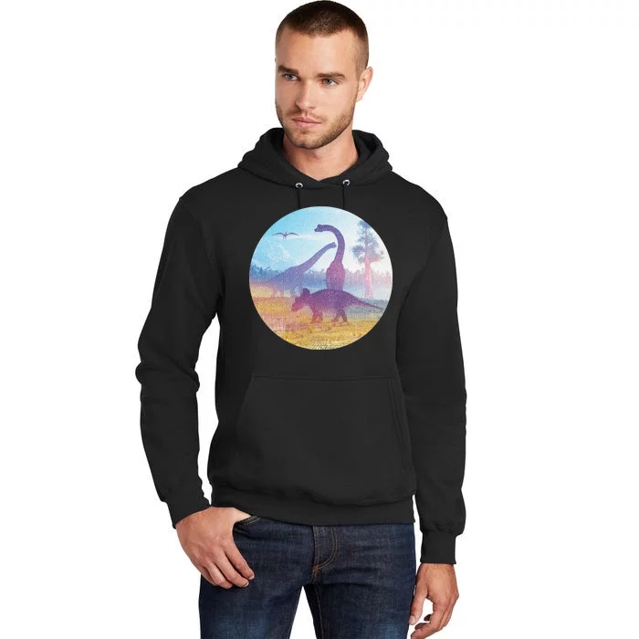 Dinosaur Landscape Tall Hoodie