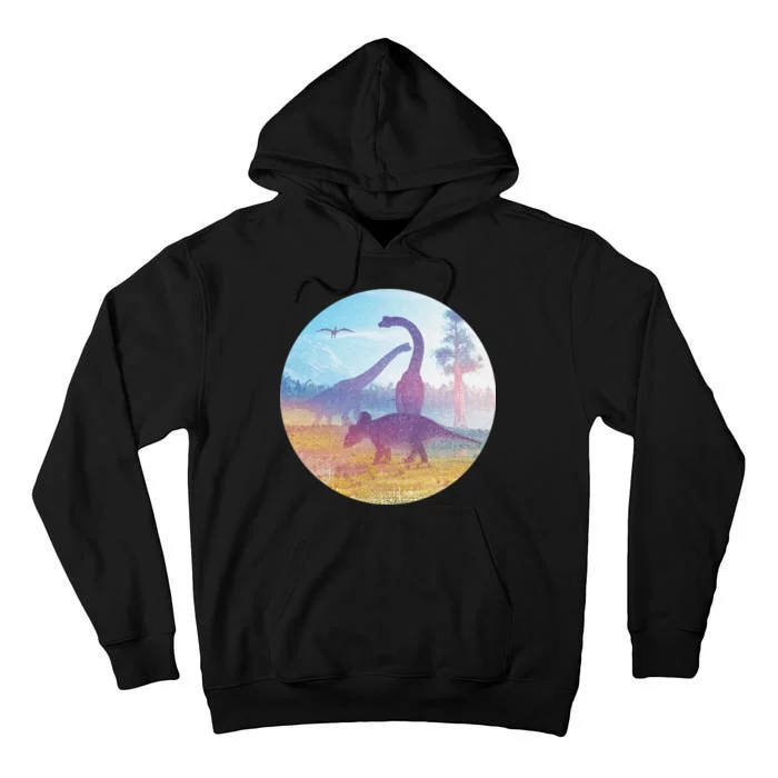 Dinosaur Landscape Tall Hoodie