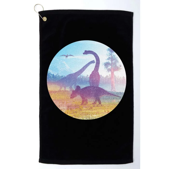 Dinosaur Landscape Platinum Collection Golf Towel