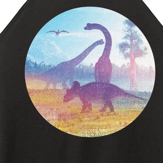 Dinosaur Landscape Women’s Perfect Tri Rocker Tank