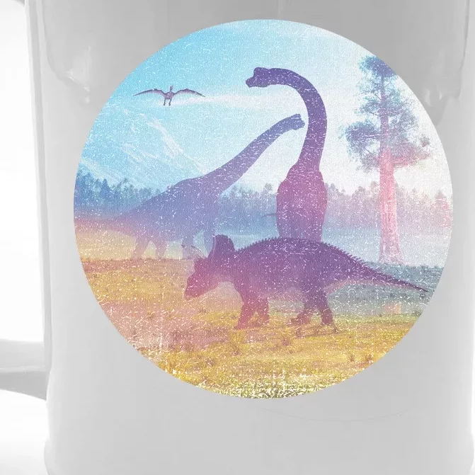 Dinosaur Landscape Front & Back Beer Stein