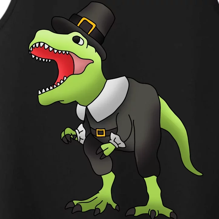 Dinosaur Thanksgiving Pilgrim Performance Tank