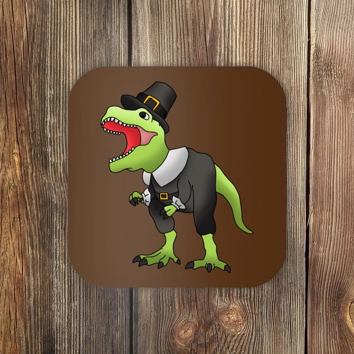 Dinosaur Thanksgiving Pilgrim Coaster