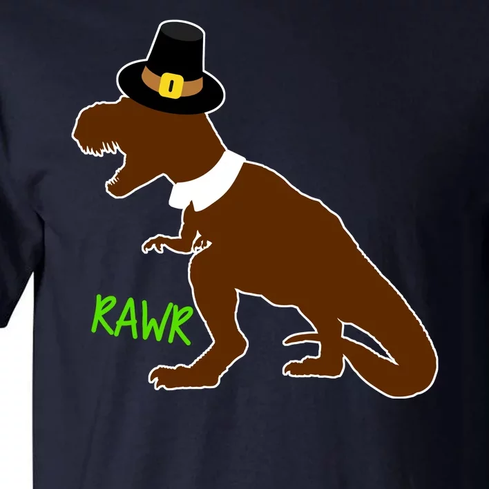 Dinosaur Thanksgiving T-Rex Pilgrim Tall T-Shirt