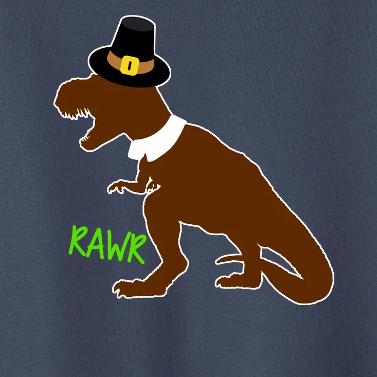 Dinosaur Thanksgiving T-Rex Pilgrim Toddler T-Shirt