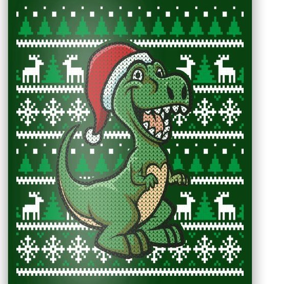 Dinosaur Ugly Christmas Poster