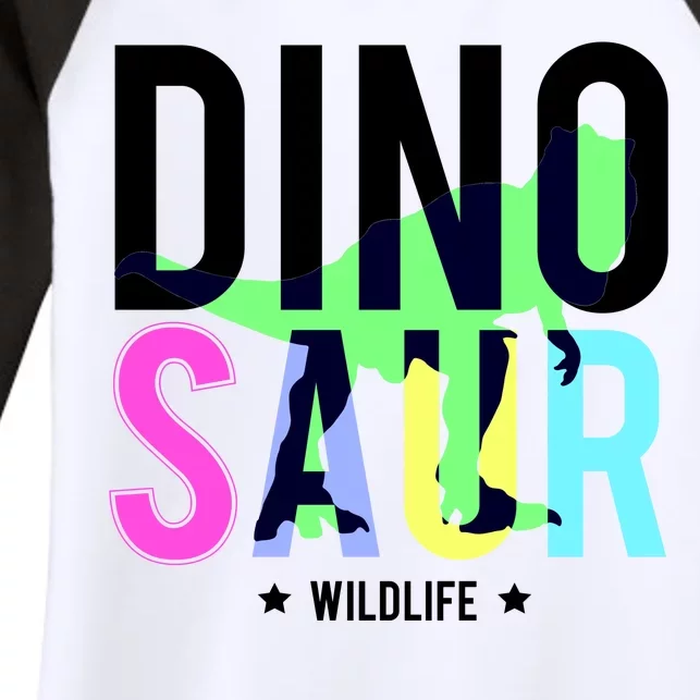 Dinosaur Wildlife Women's Tri-Blend 3/4-Sleeve Raglan Shirt