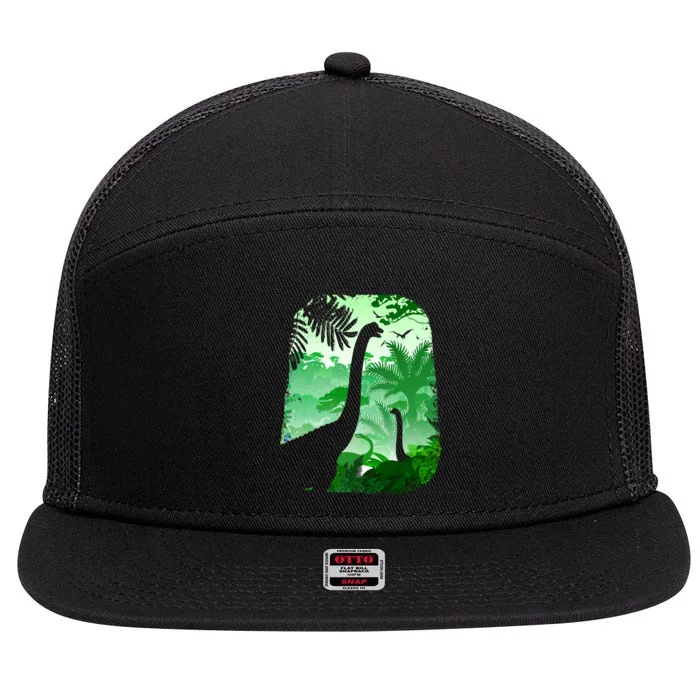 Dinosaur World 7 Panel Mesh Trucker Snapback Hat