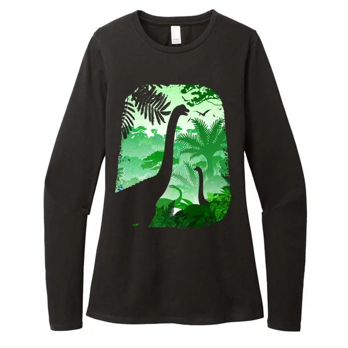 Dinosaur World Womens CVC Long Sleeve Shirt