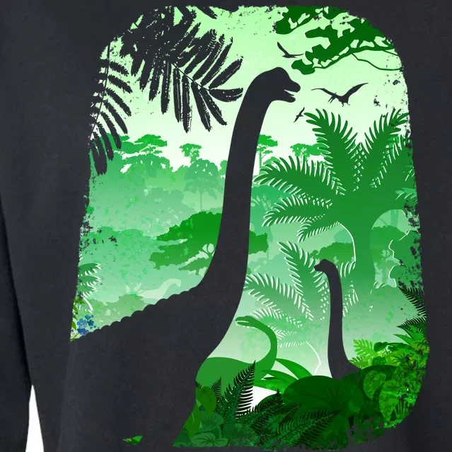 Dinosaur World Cropped Pullover Crew