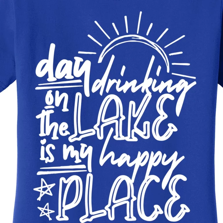 Day Ing On The Lake Is My Happy Place Summer Camping Meaningful Gift Women's T-Shirt