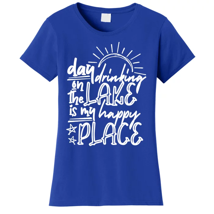 Day Ing On The Lake Is My Happy Place Summer Camping Meaningful Gift Women's T-Shirt